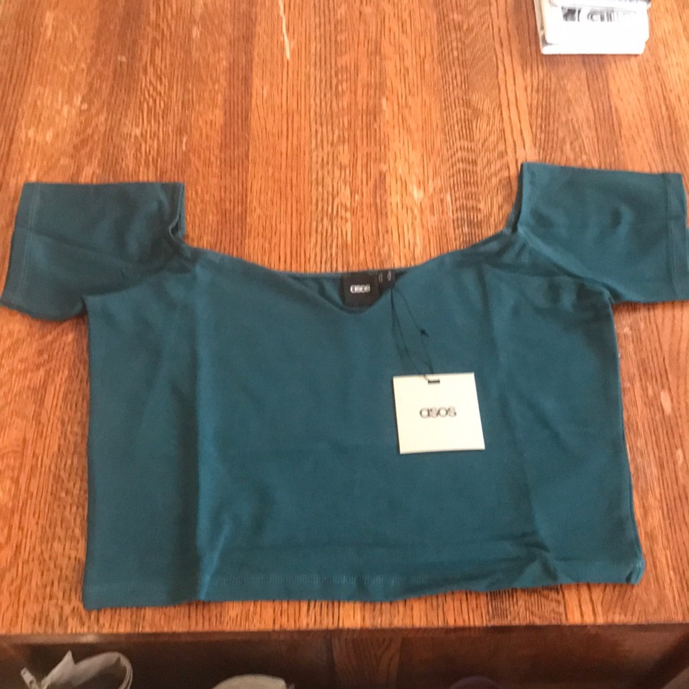 Emerald green crop top
